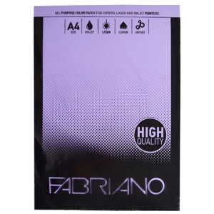 Цветна хартия Fabriano А4, 80 гр., виолетова 50 листа