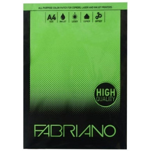 Цветна хартия Fabriano А4, 80 гр., тревисто зелен 50 листа