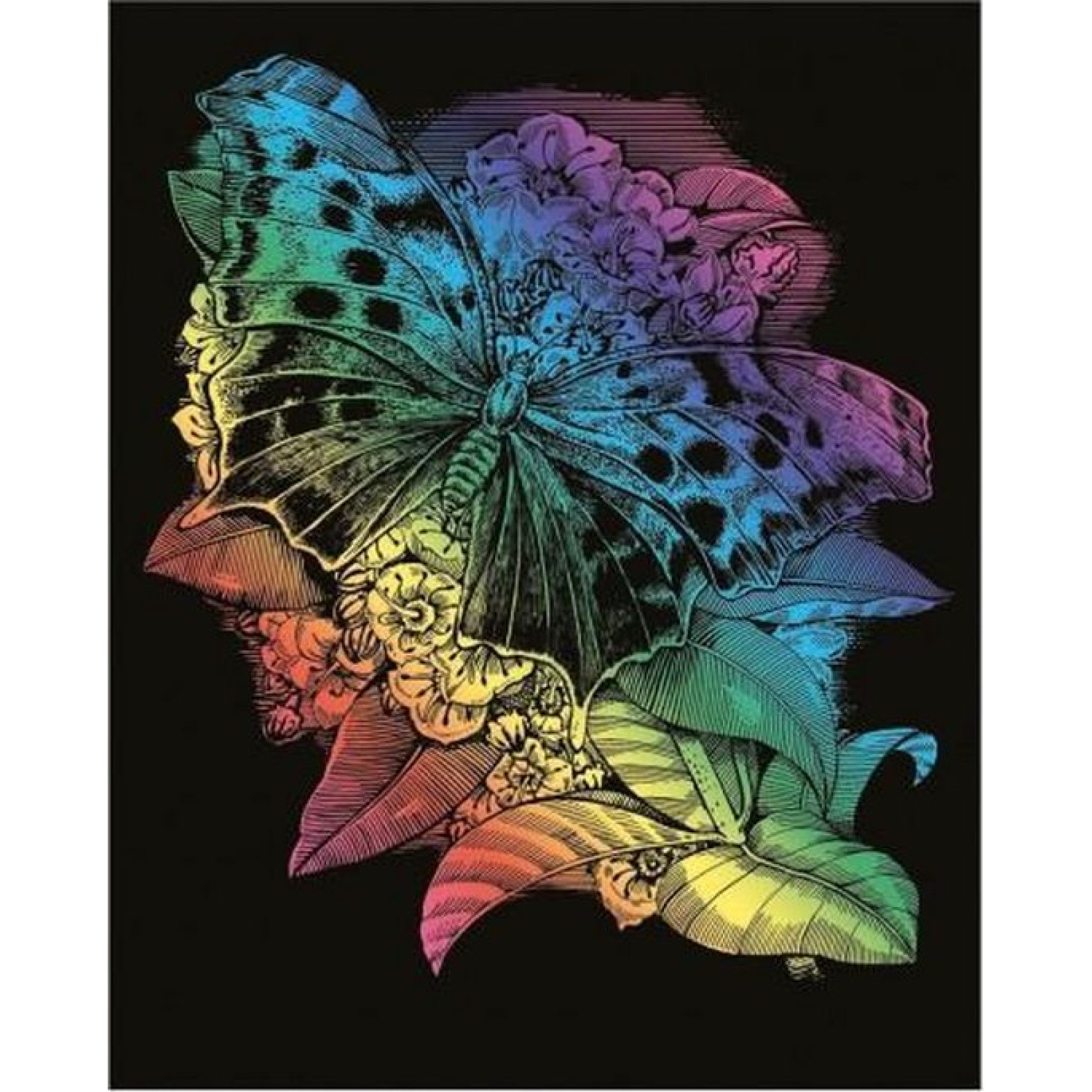 Гравиране на цветна основа "Пеперуда", 0541