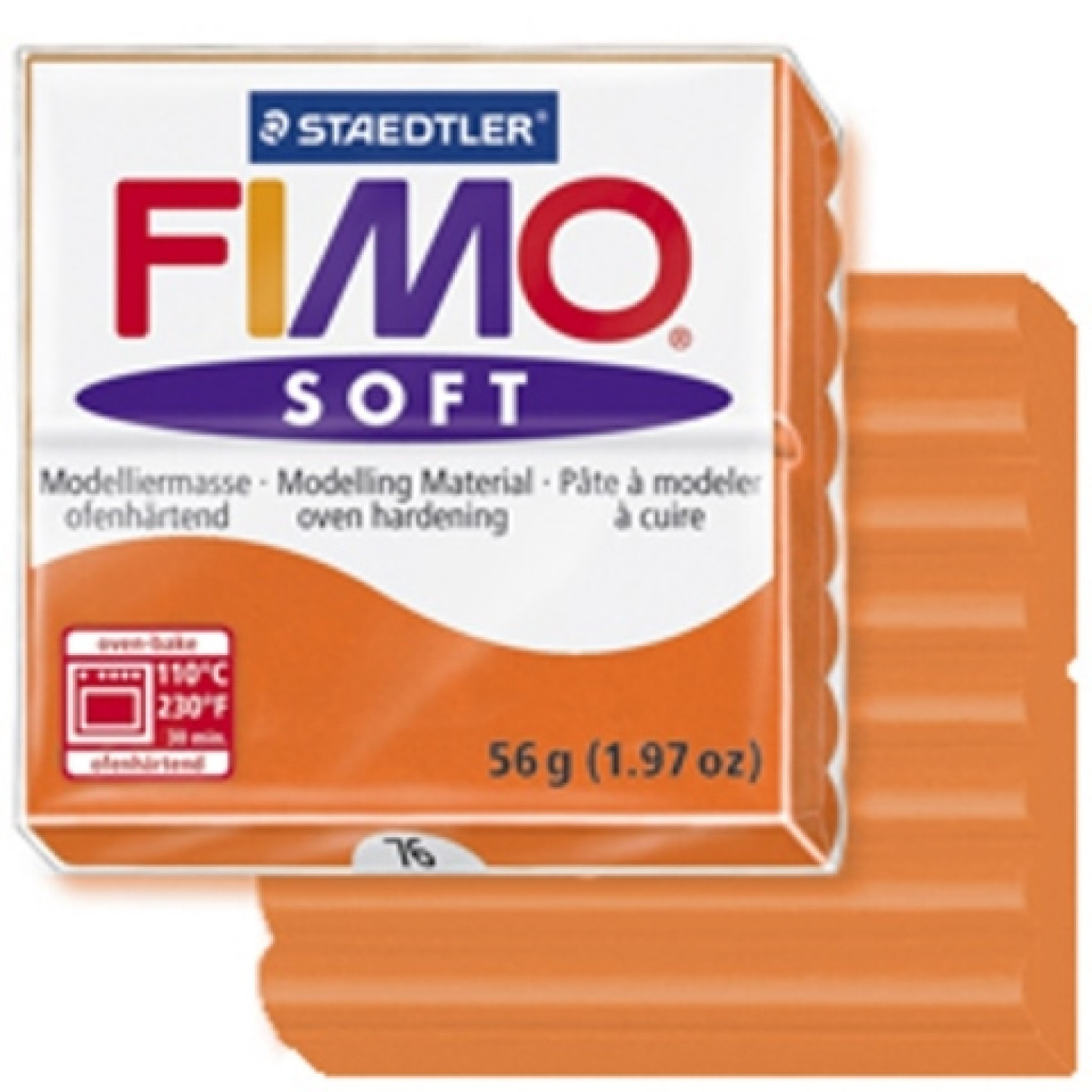 Полимерна глина Staedtler Fimo Soft,56 g коняк 76