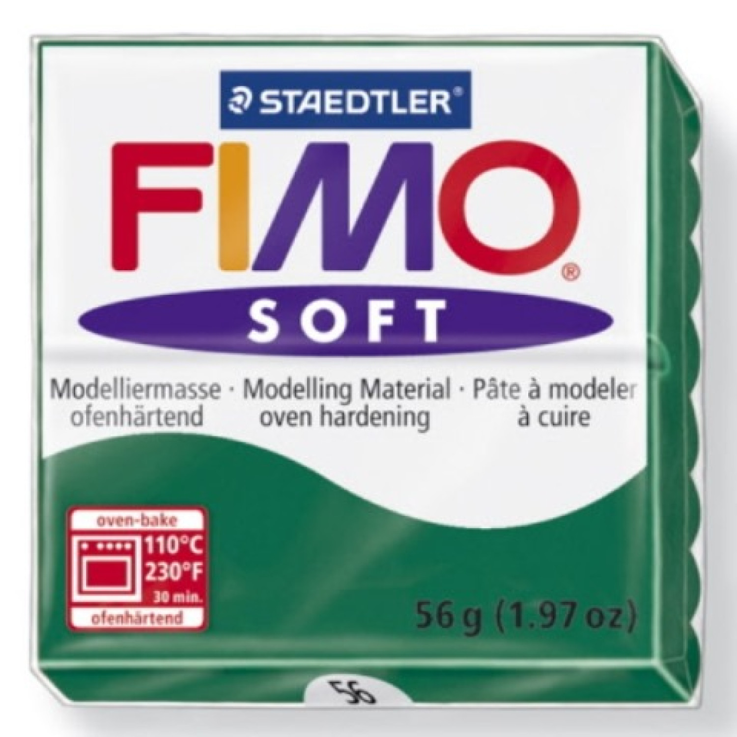Полимерна глина Staedtler Fimo Soft,56 g смарагдово 56
