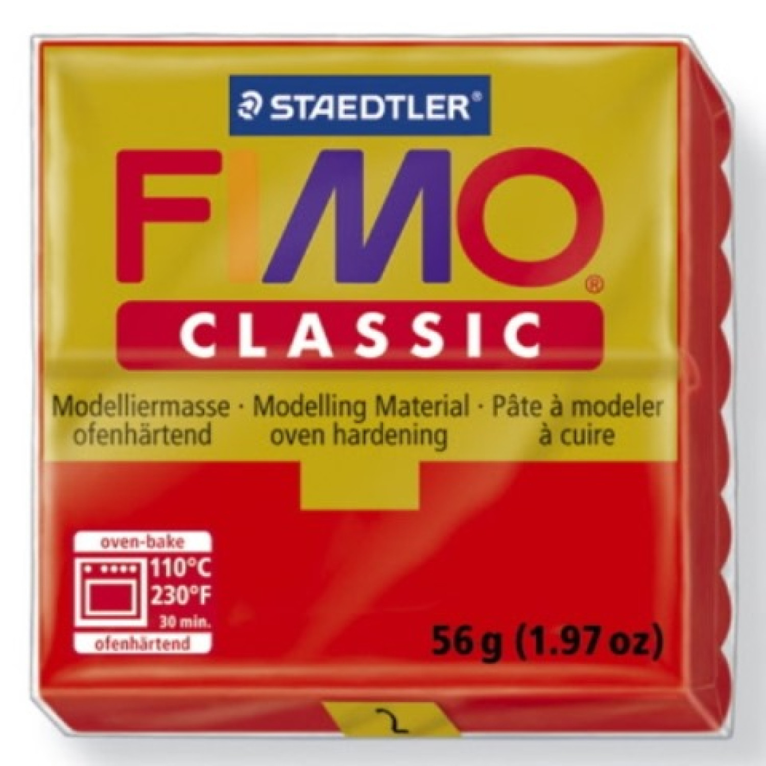 Полимерна глина Staedtler Fimo Classic,56 g червен 2