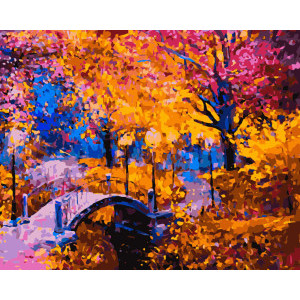 Рисуване по номера Есенни цветове, с подрамка, 40х50 см.
