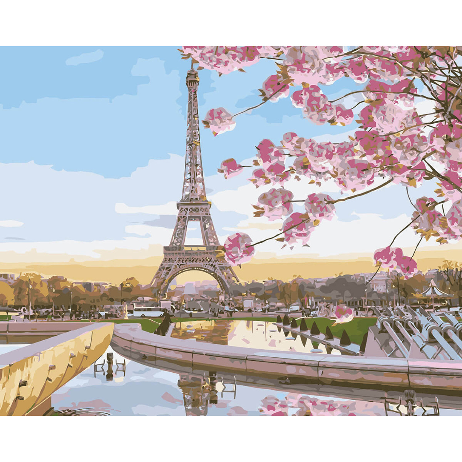 Рисуване по номера Париж, с подрамка, 40х50 см.