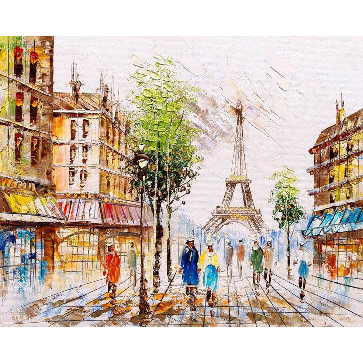 Рисуване по номера Впечатление от Париж, с подрамка, 40х50 см.