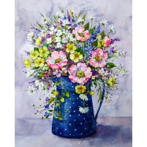 Рисуване по номера Букет от диви цветя, с подрамка, 40х50 см.