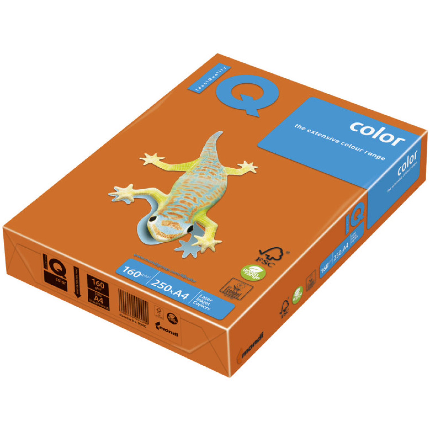 Копирен картон IQ OR43, 160 гр., оранжев