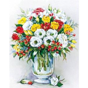 Диамантен гоблен Bouquet with red berries, 40x50 см.