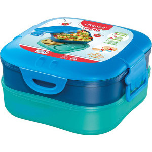 Кутия за храна Maped Concept Kids, синя, 3 в 1