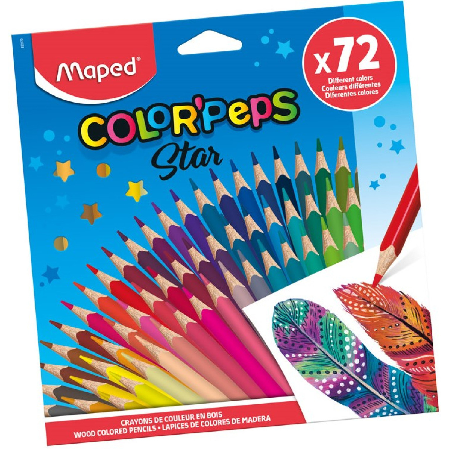 Цветни моливи Maped Color Peps, 72 цвята