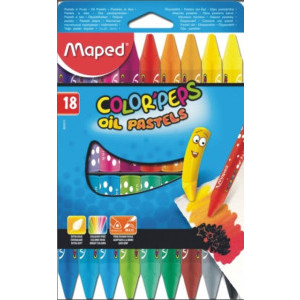 Пастели Maped Color Peps, маслени, 18 цвята