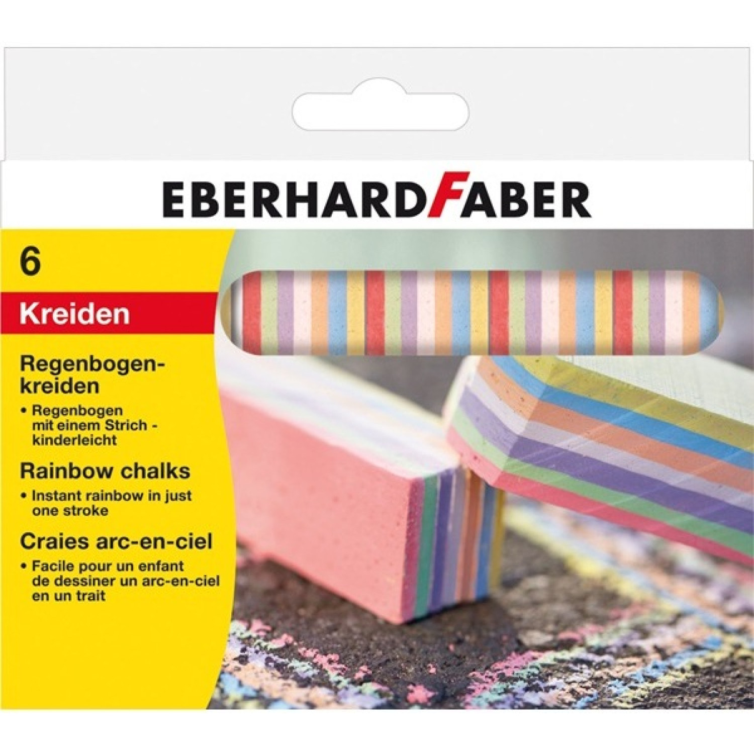 Тебешири Eberhard Faber, 6 цвята Rainbow