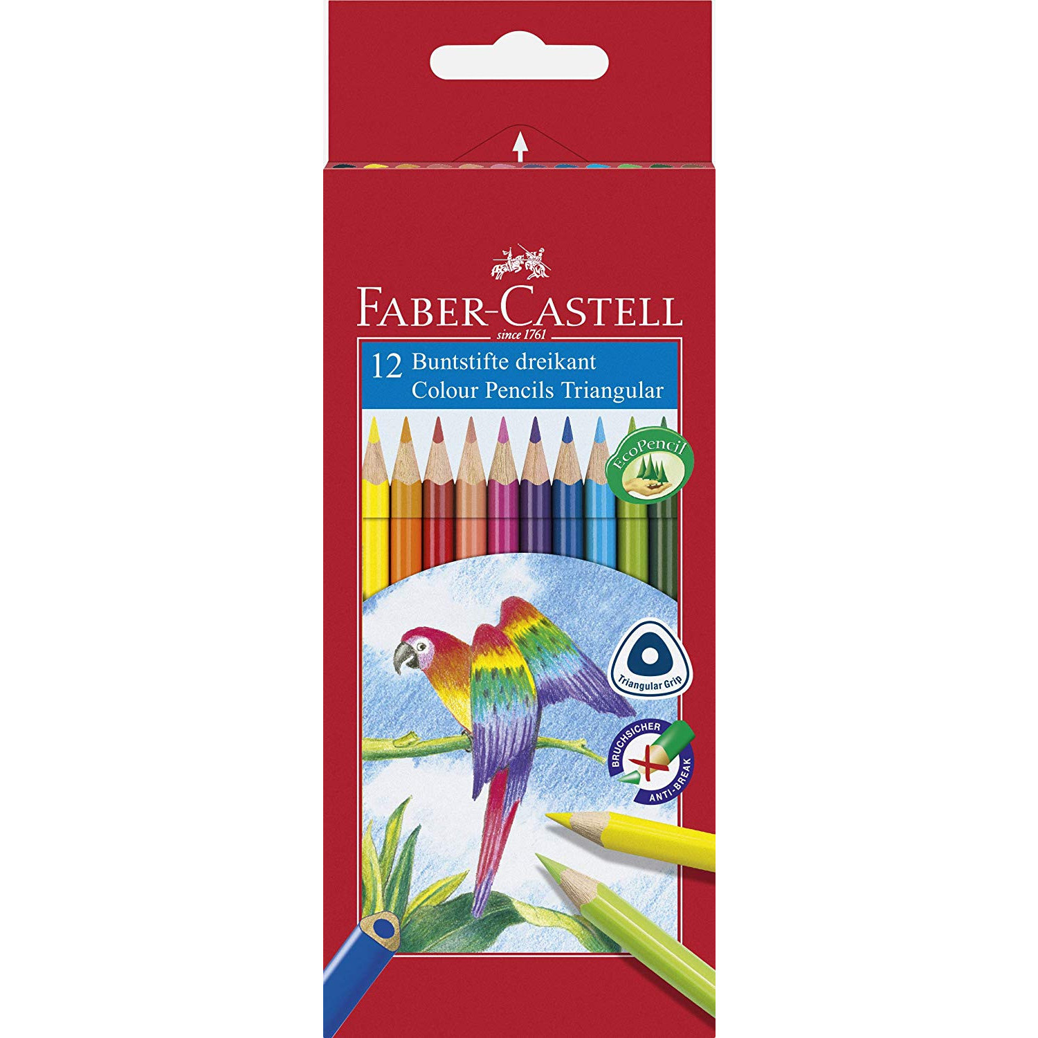 Цветни моливи Faber-Castell Triangular, 12 цвята