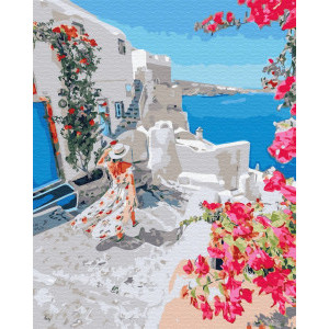 Рисуване по номера Цъфтяща Гърция, с подрамка, 40х50 см.