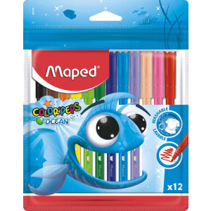 Флумастери Maped Color Peps Ocean, 12 цвята