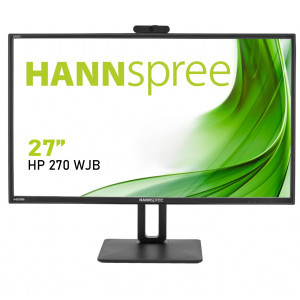 Монитор HANNSPREE HP248WJB, 27 inch, Wide, Full HD, 5 mpix вградена камера, D-Sub, HDMI, DP, Черен