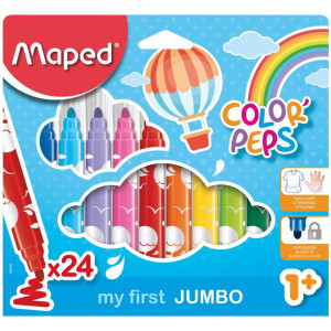 Флумастери Maped Color Peps Early Age, 24 цвята
