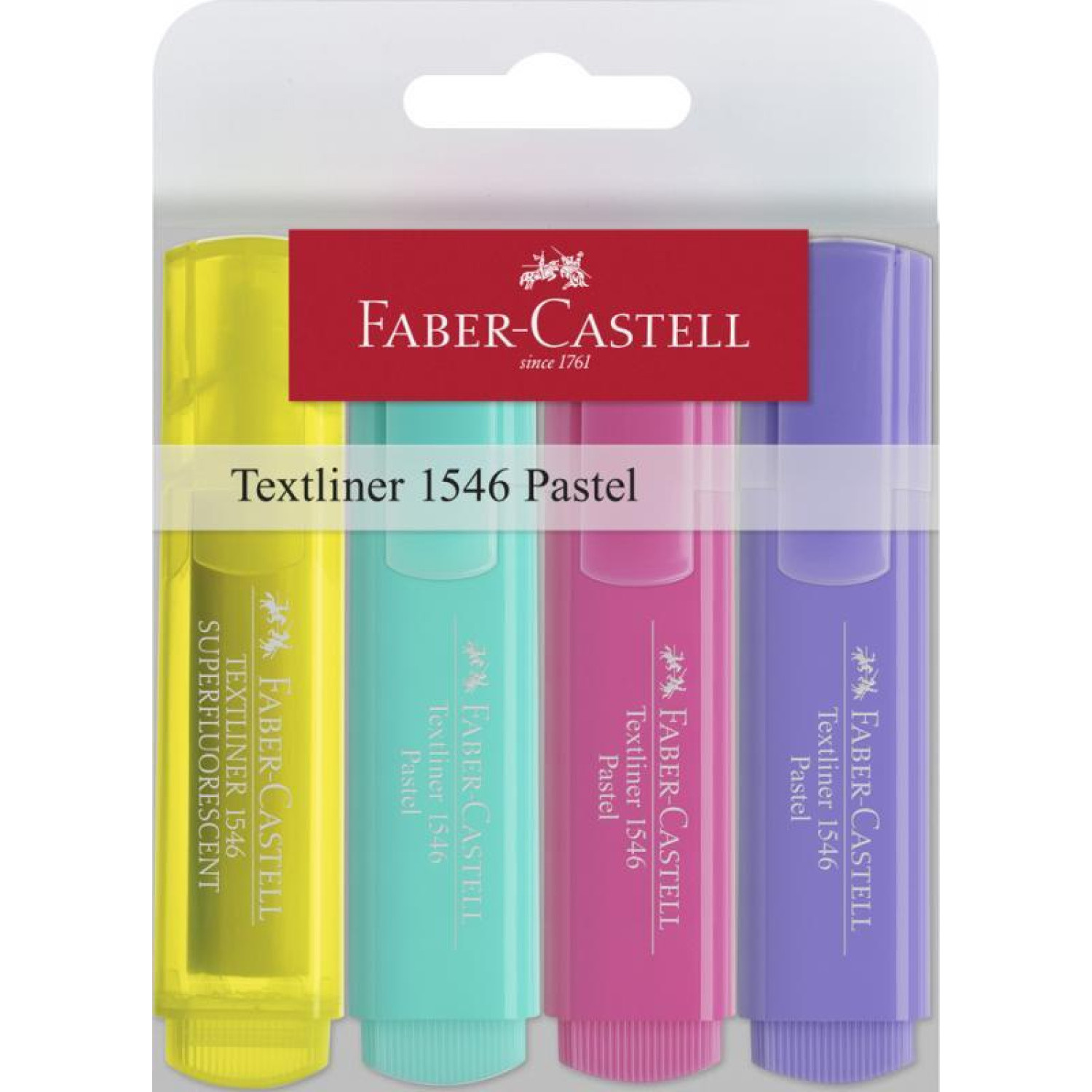 Комплект текст маркери Faber-castell, пастел, 4 цвята
