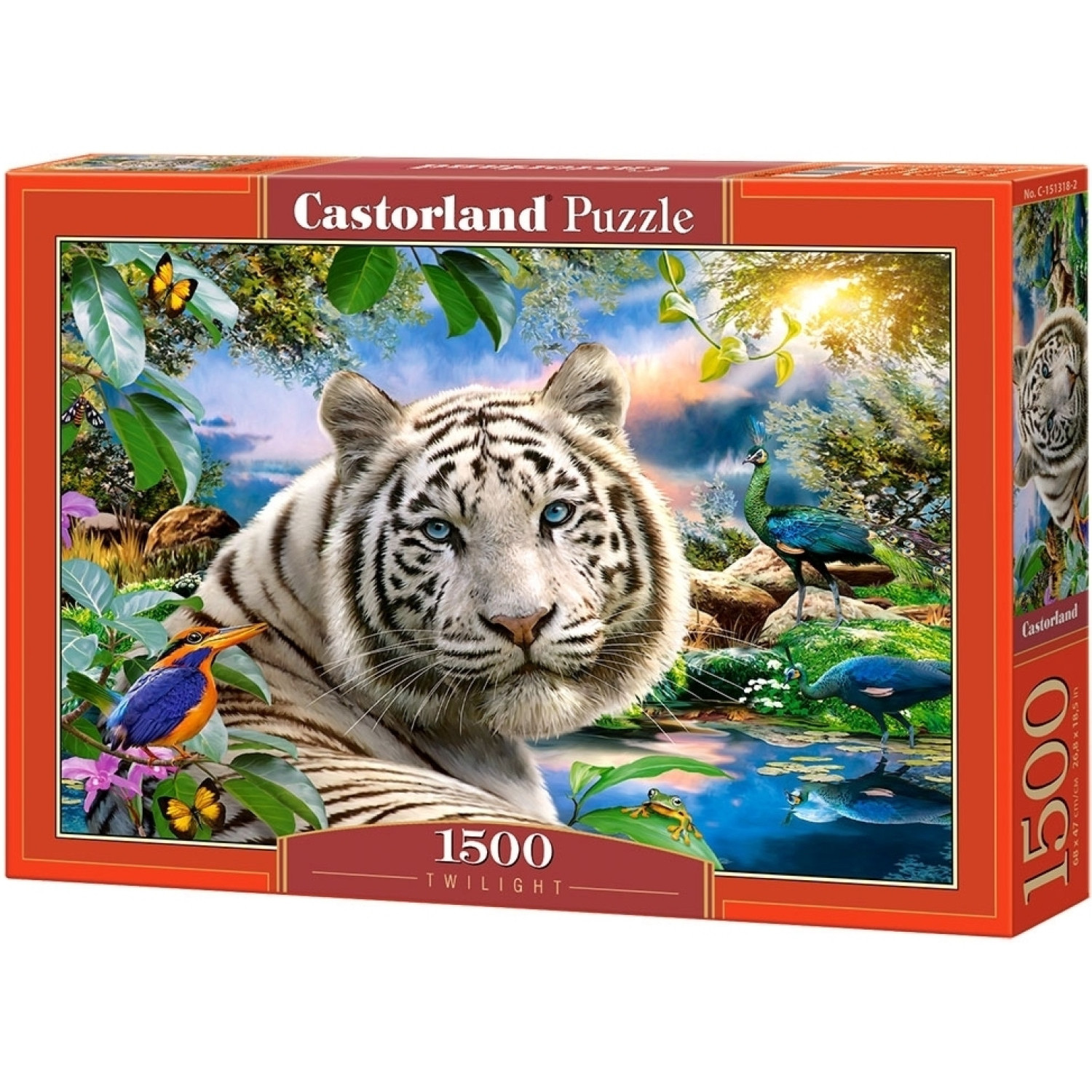 Пъзел Castorland Бял тигър, 1500 елемента, C-151318-2