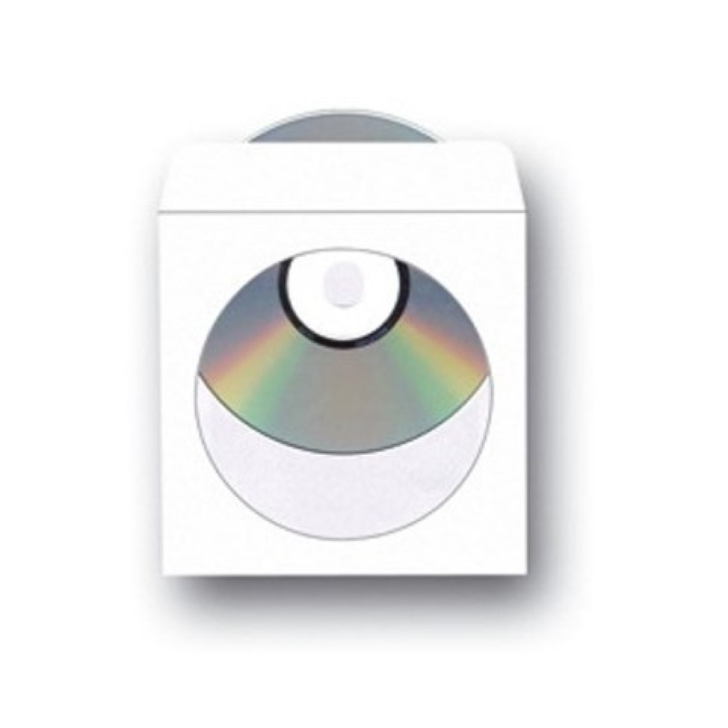 Плик за CD 90 g, 124x124 мм, кръгъл прозорец, бял