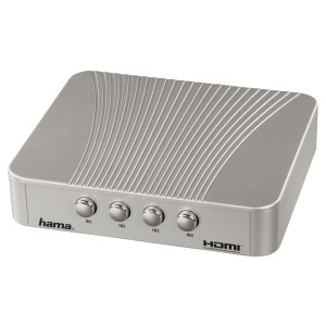 Превключвател P-410 HDMI 4x1/ вх/изх HAMA 42544, Сребрист