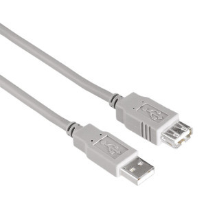 Удължителен кабел HAMA 200905, USB-A женско - USB-A мъжко, 1.5 м, булк опаковка