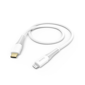 Кабел  HAMA, USB Type-C - Lightning, 1.5м, за бързо зареждане, Бял