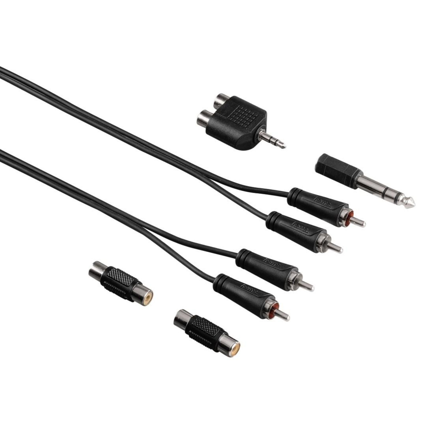 Аудио кабел HAMA 122329/43815, 2 x Чинч мъжко - 2 x Чинч мъжко, Комплект, 2.5м, Черен