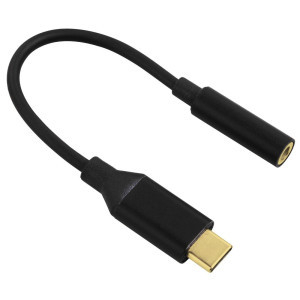 Адаптер HAMA 135717, USB-C мъжко - 3.5 mm аудио жак женско, Черен