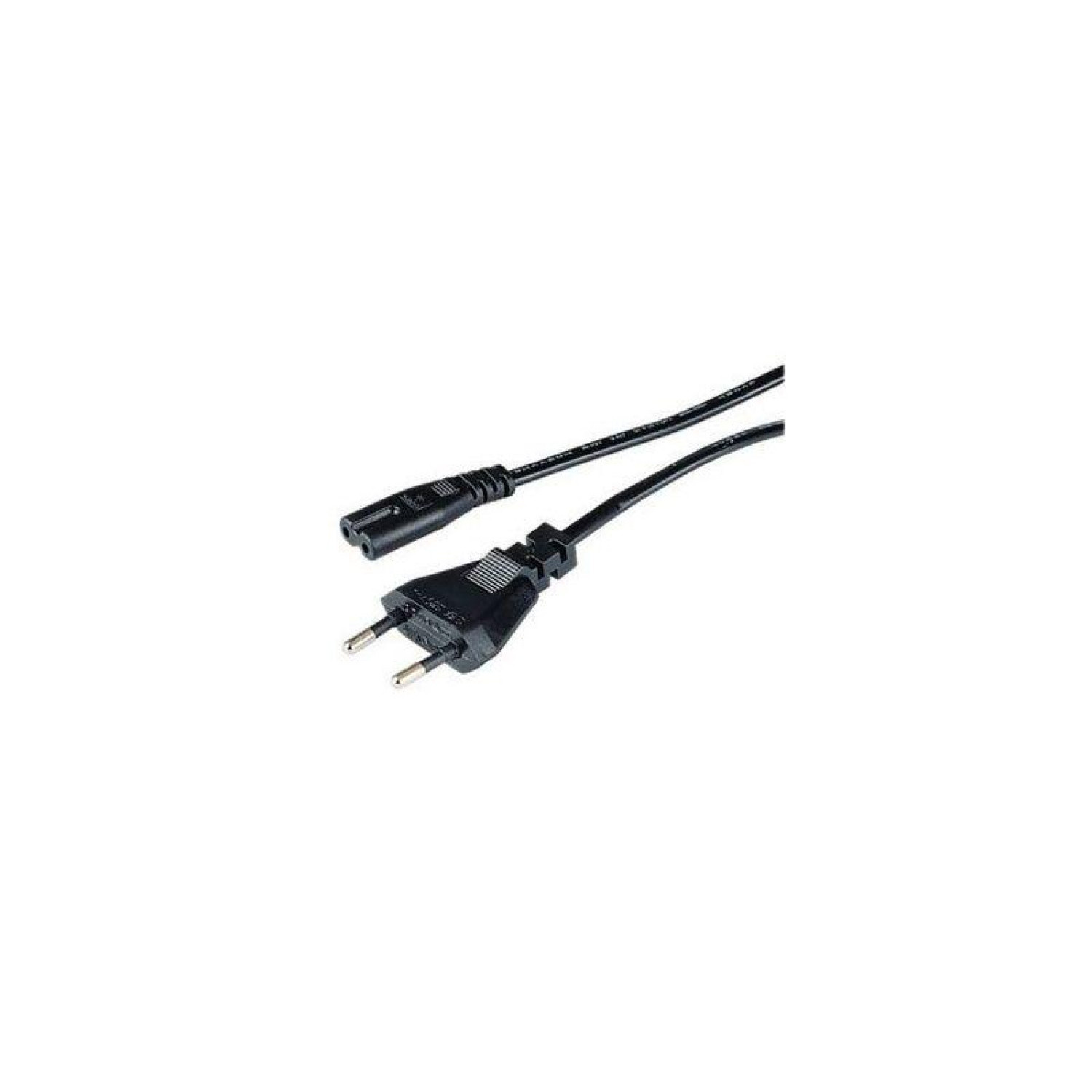 Захранващ кабел за касетофон Fortron, 1.5 m, Черен, Булк опаковка