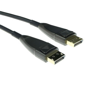Оптичен хибриден кабел ACT AK4031, DisplayPort 1.4 мъжко - DisplayPort 1.4 мъжко, 15 м, Черен