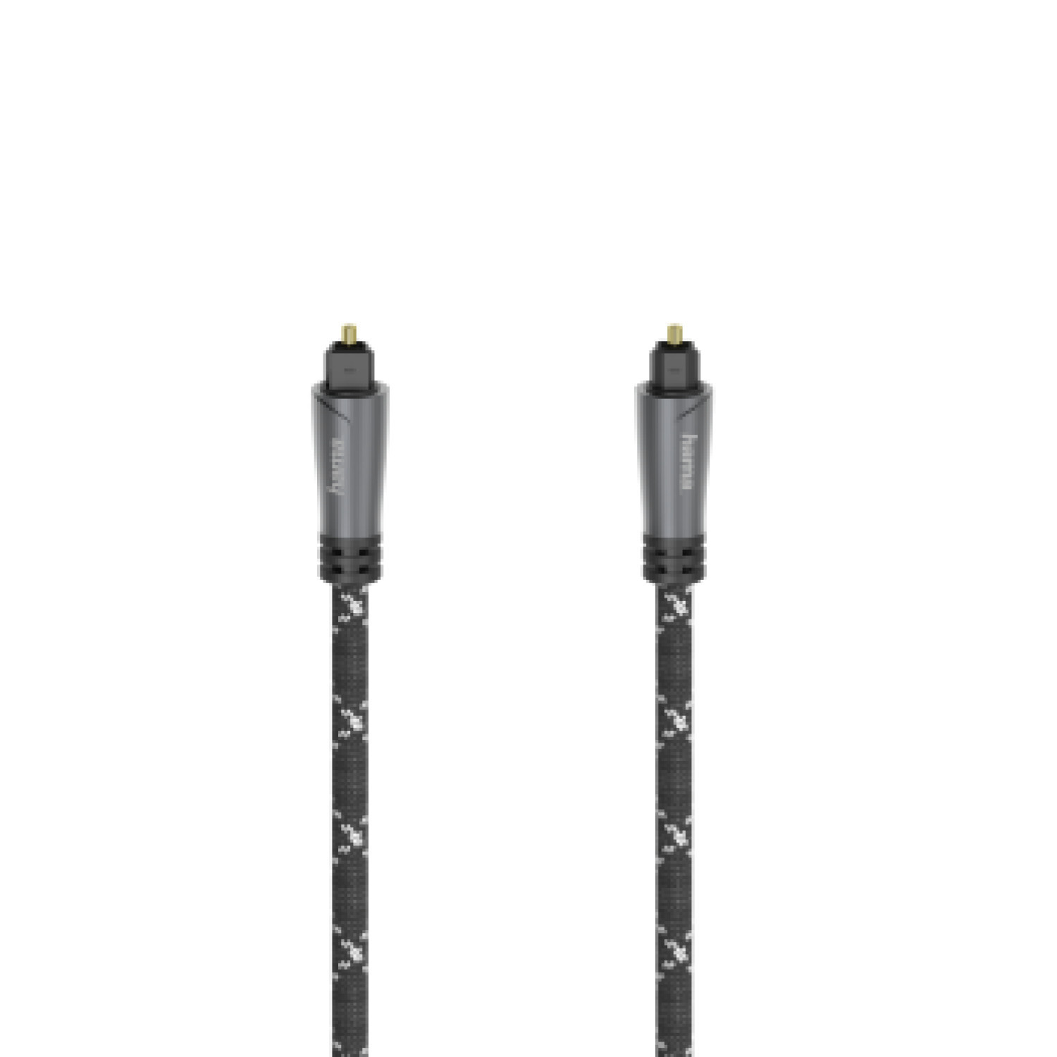 Оптичен аудио кабел HAMA 205139, ODT plug (Toslink), Метални накрайници, 1.5 м, Черен