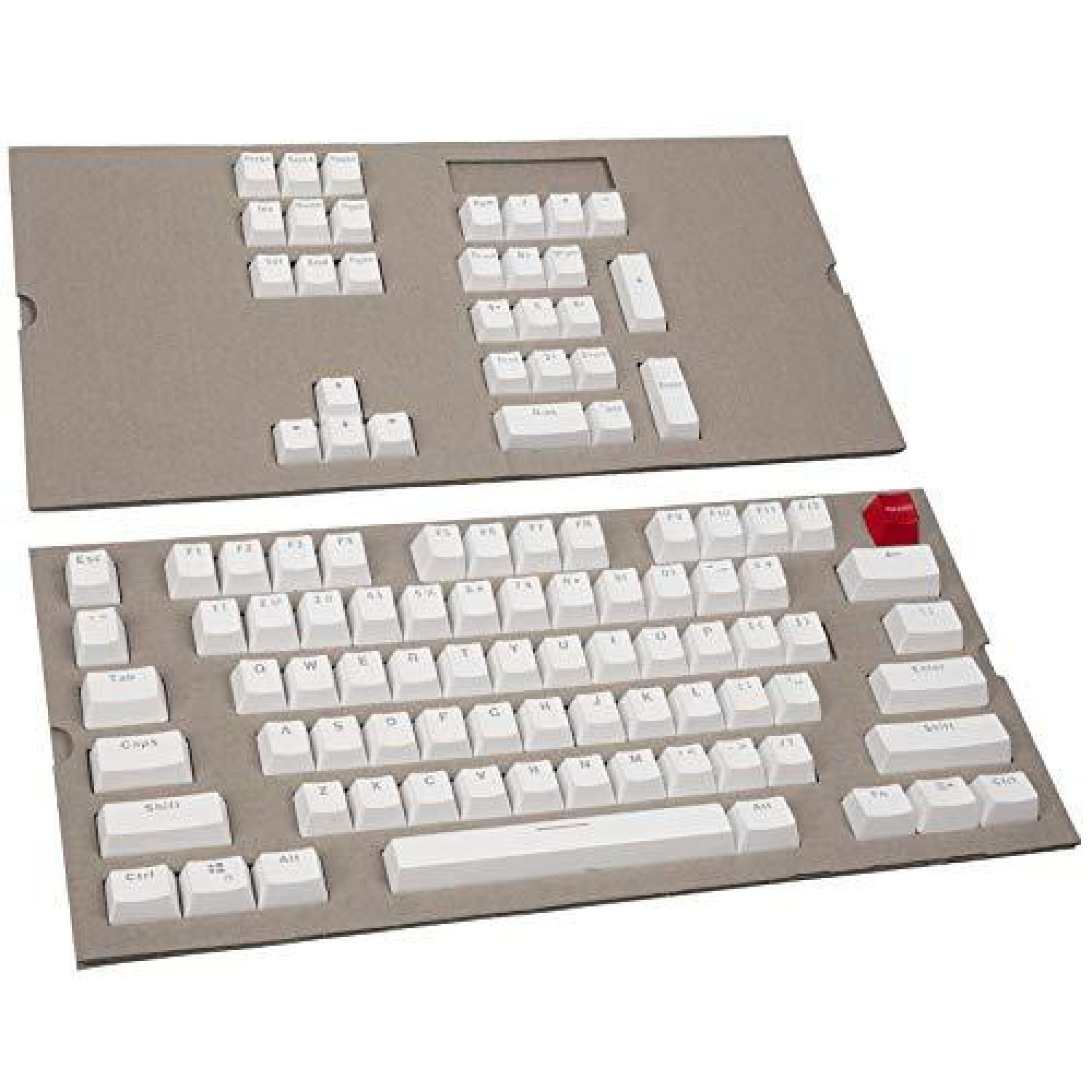 Капачки за механична клавиатура Glorious ABS Doubleshot 104-Keycap White US-Layout