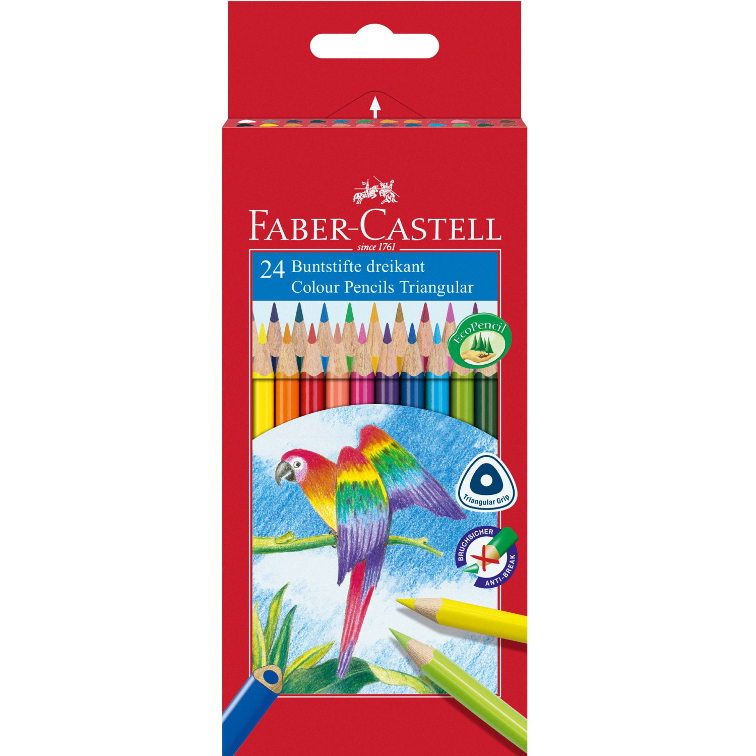Цветни моливи Faber-Castell Triangular, 24 цвята
