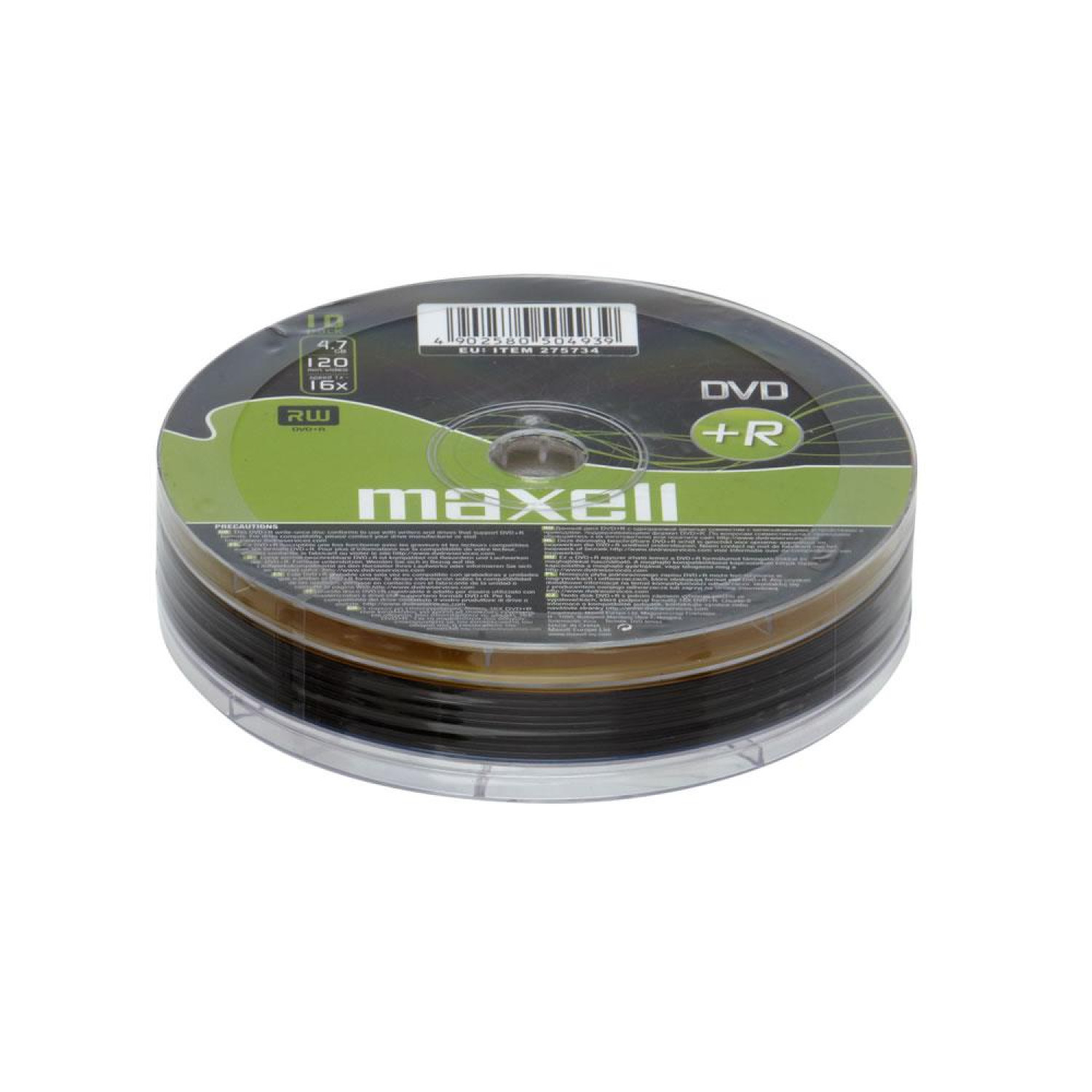 DVD+R MAXELL, 4,7 GB, 16x, 10 бр.