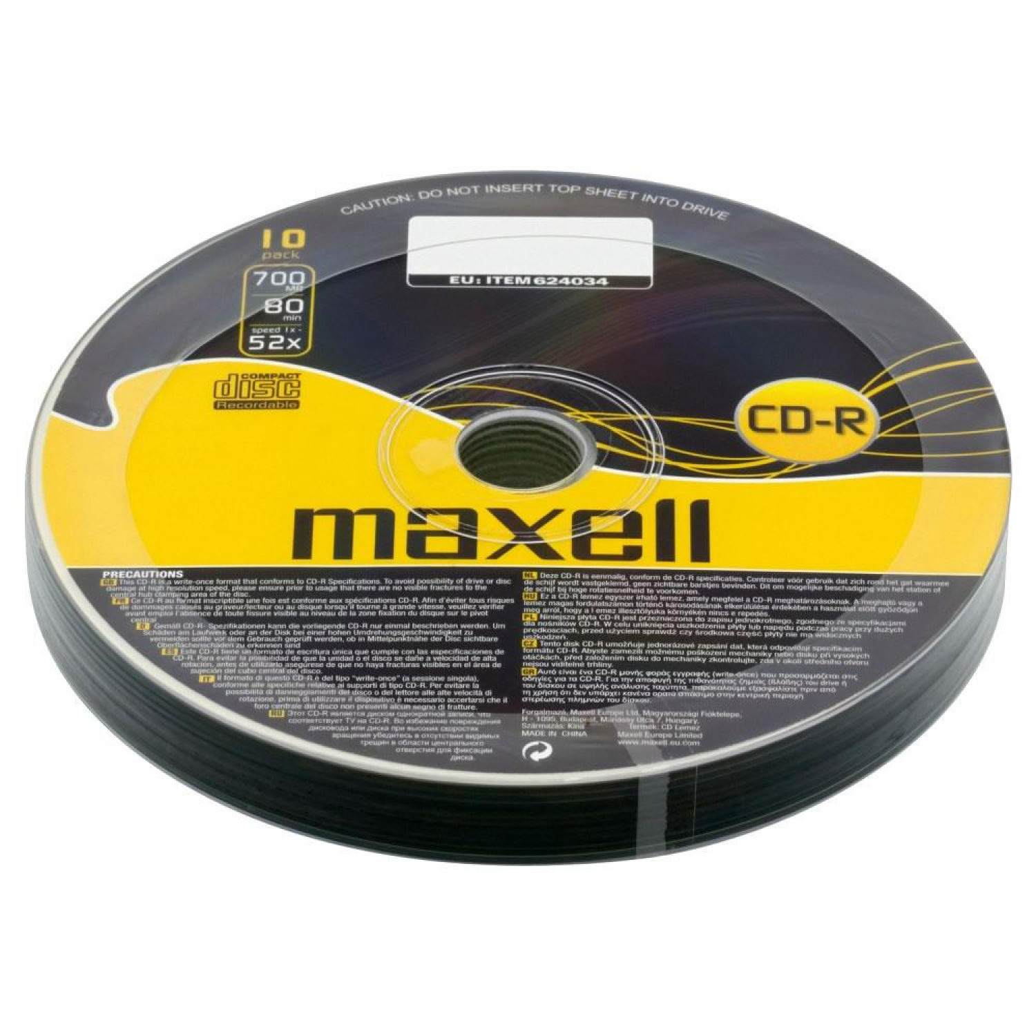 CD-R80 MAXELL, 700MB, 52x, 10 бр