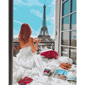 Рисуване по номера Утро в Париж, с подрамка, 40х50 см.