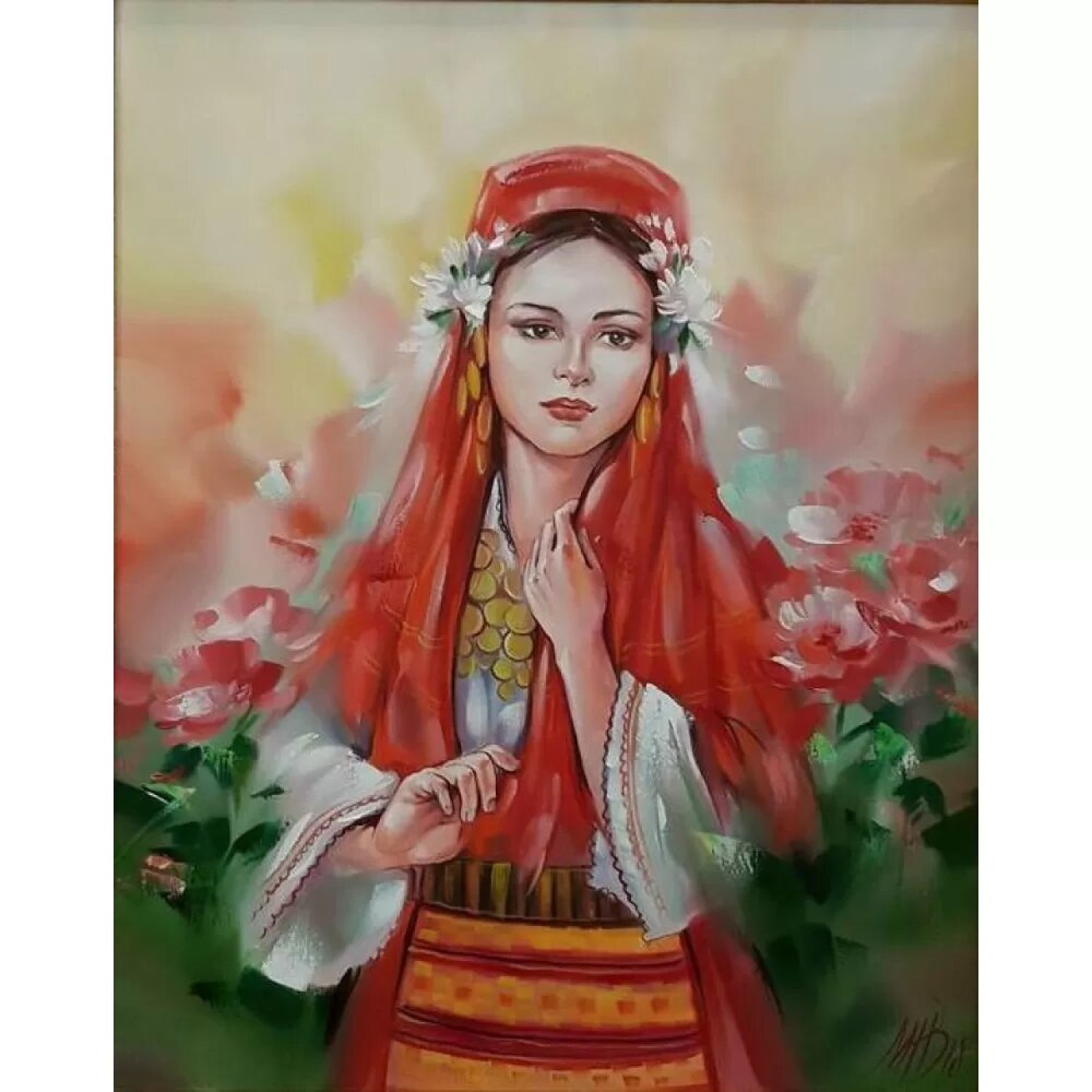 Рисуване по номера Момини трепети (по оригинал на Миглена Кирилова), с подрамка, 40х50 см.