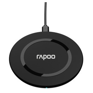 Безжично зарядно устройство с адаптер RAPOO XC140, Qi, 2.5,5,7.5,10W, Черен