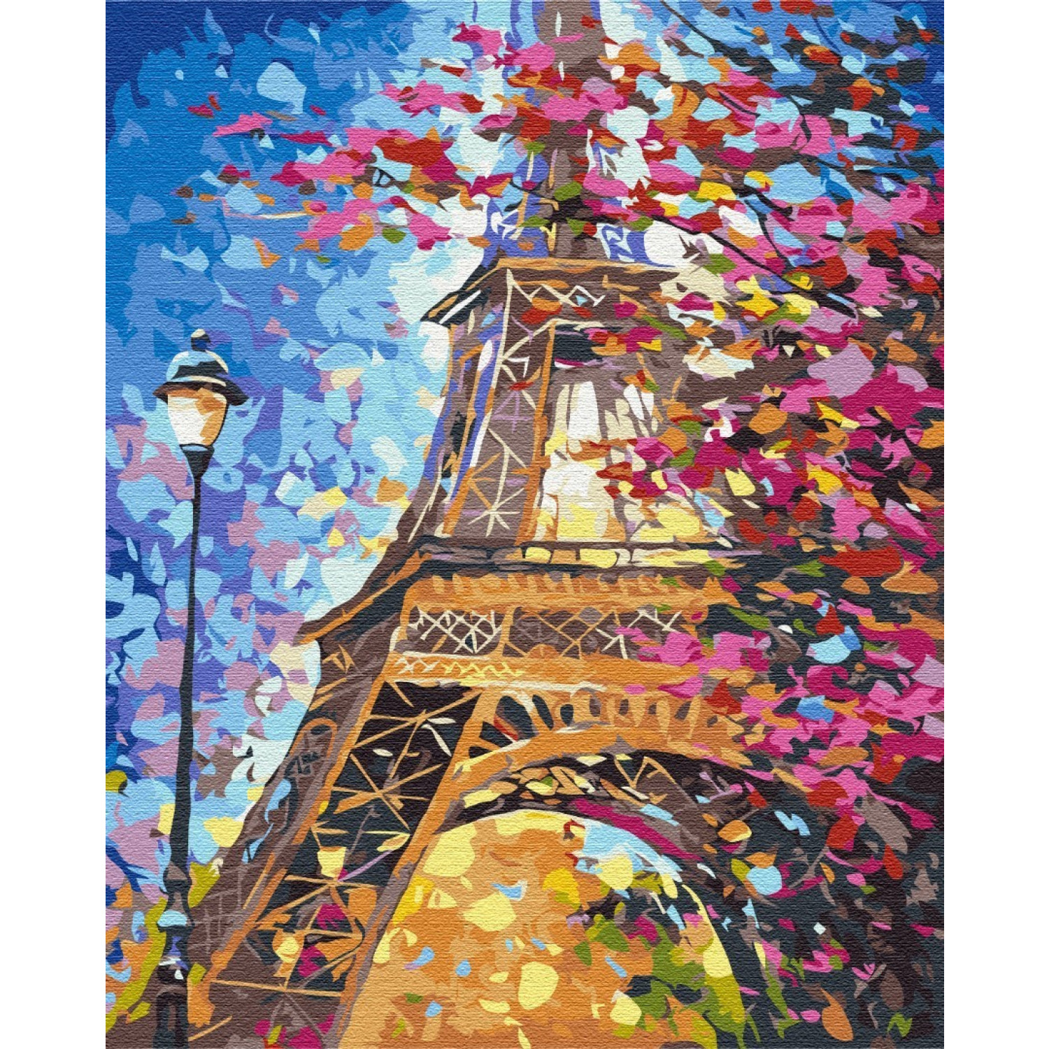 Рисуване по номера Парижки пейзаж, с подрамка, 40х50 см.