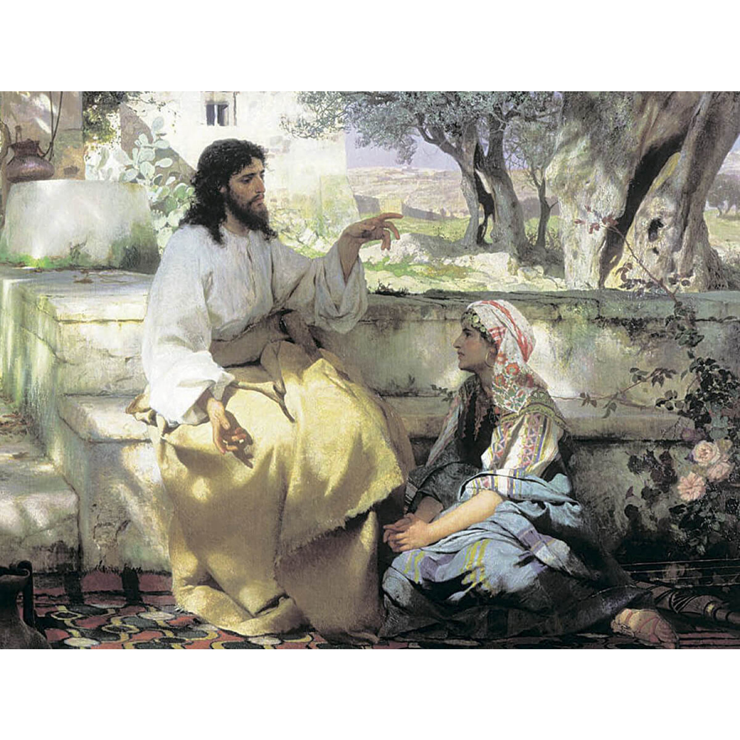 Диамантен гоблен Христос и самарянка, 50x65 см.