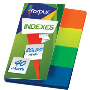 Самозалепващи листчета Forpus PVC, 4 цвята, 20х50 мм