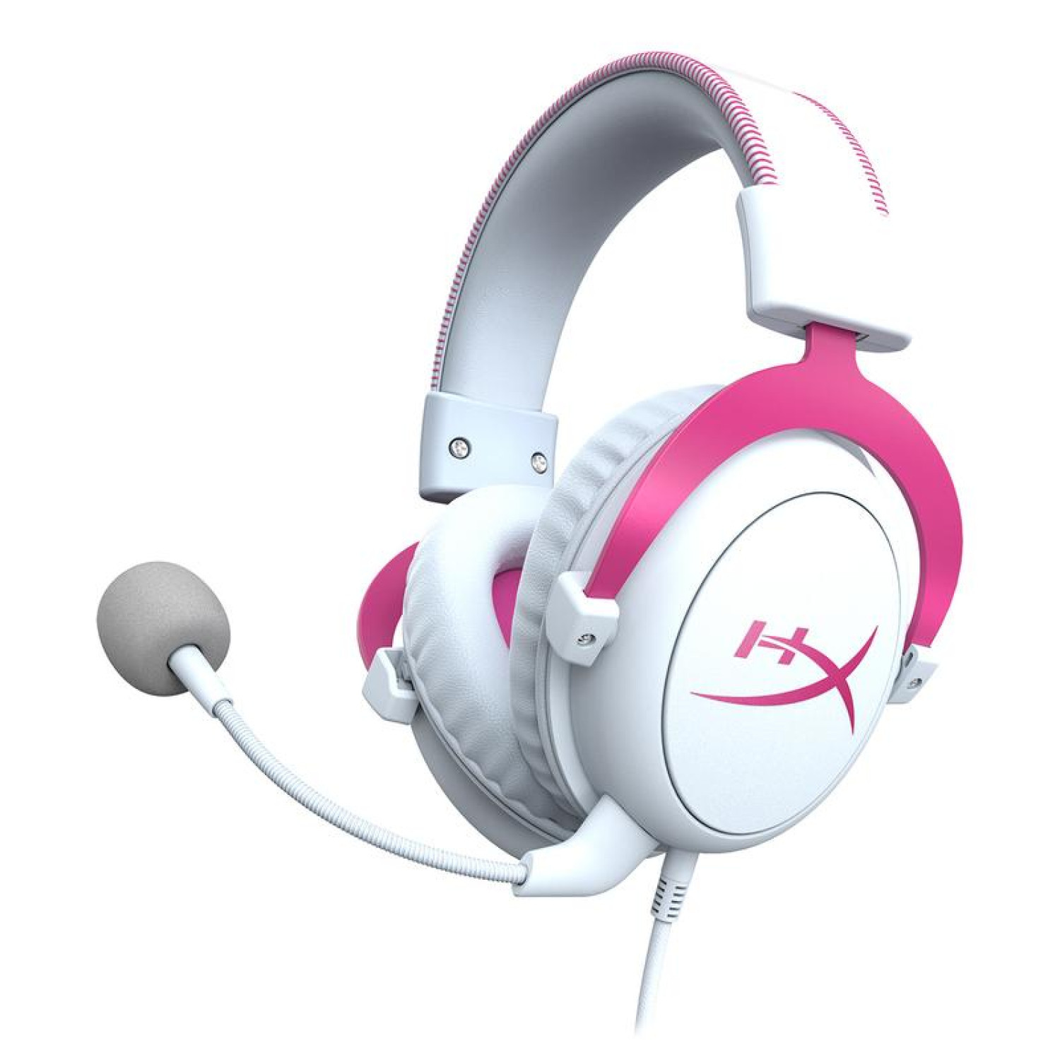 Геймърски слушалки HyperX Cloud II Pink, Микрофон, Розово/Бяло