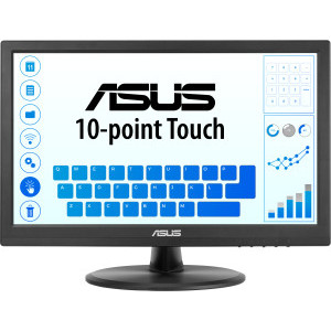 Тъч монитор ASUS VT168HR - 15.6" (1366x768), 10-point Touch, HDMI, Flicker free, Low Blue Light, Wall-mountable, Eye Care