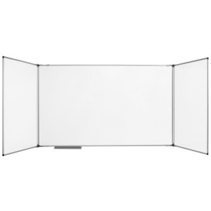 Бяла магнитна дъска Bi-Office, тройна, с алуминиева рамка 120x240 / 120x480 cm