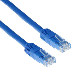 Мрежов пач кабел ACT U/UTP, CAT 6, RJ-45 - RJ-45, 3.0 m, Медни проводници, Син, Булк опаковка