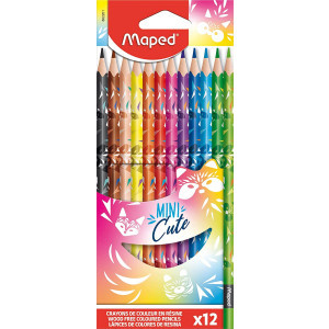 Цветни моливи Maped Color Peps Mini Cute, 12 цвята