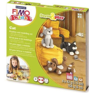 Комплект глина Staedtler Fimo Kids, 4х42 g Cat