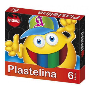Пластилин Mona, 6 цвята