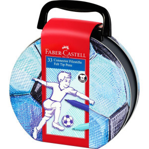 Флумастери Faber-castell Connector, футбол, 33 цвята